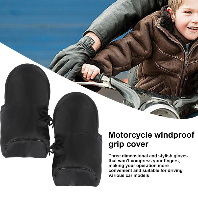 2 шт. толстые теплые перчатки для руля мотоцикла перчатки для руля электровелосипеда перчатки для езды на зиму