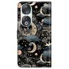 For Honor 90 Phone Case Pattern Print Magnetic Clasp Scratch-resistant Leather Cover