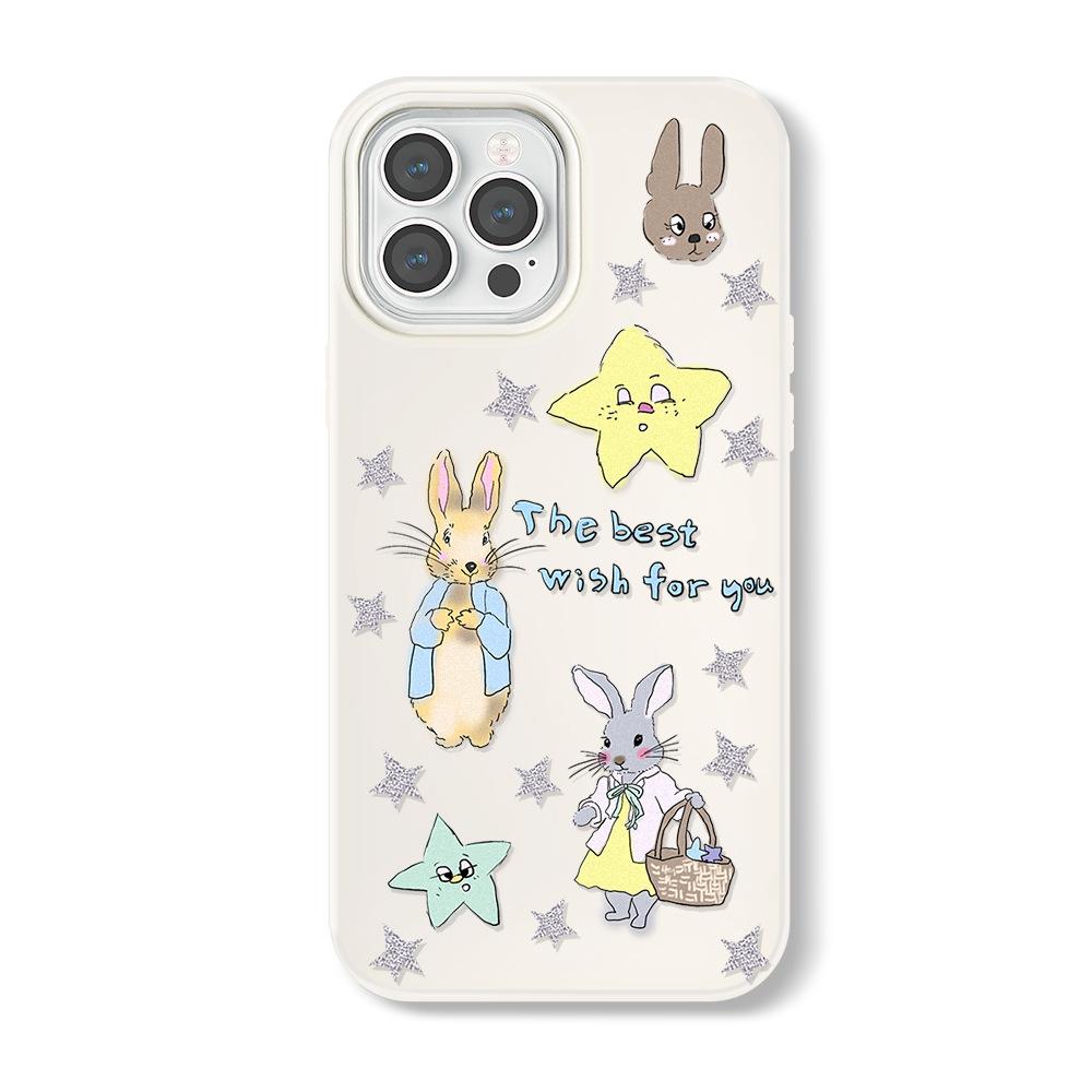 Чехол Zhitai 15 Pro Max Jelly Skin для iPhone 12-16, Apple 13/14/78, мультяшный дизайн