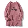 Womens Oversized Fleece Hoodie With Letter Print Pockets Casual Lounge Wear
