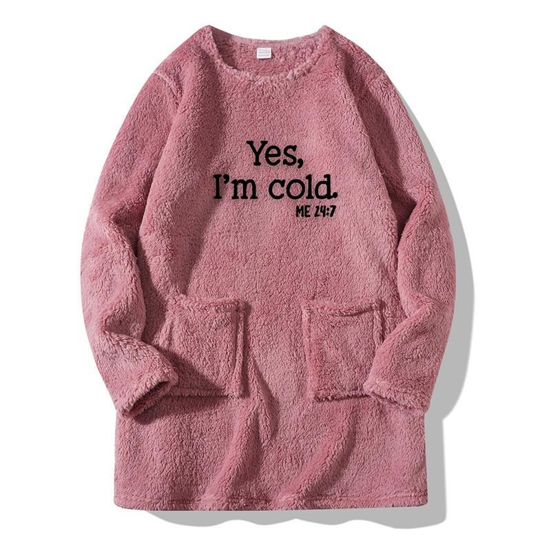 Womens Oversized Fleece Hoodie With Letter Print Pockets Casual Lounge Wear