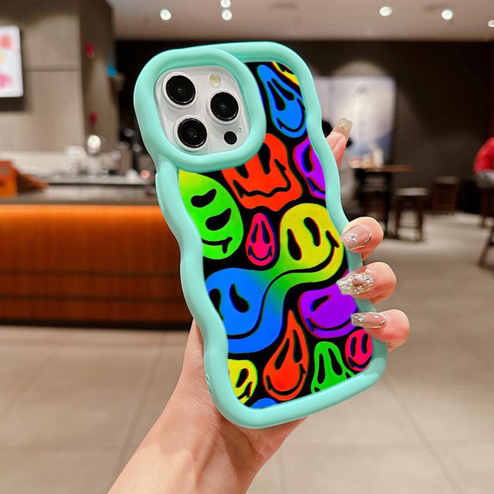 Ae88 Lovely Smiley Art Protective Phone Cases for Samsung S24 Plus S23 Ultra A14 A55 A06 Honor X9b Motorola OnePlus Big Wave TPU Back Cover