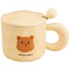 Cute Yellow Bear Mug Cute Household Water Cup with Lid Birthday High Value Ceramic Cup