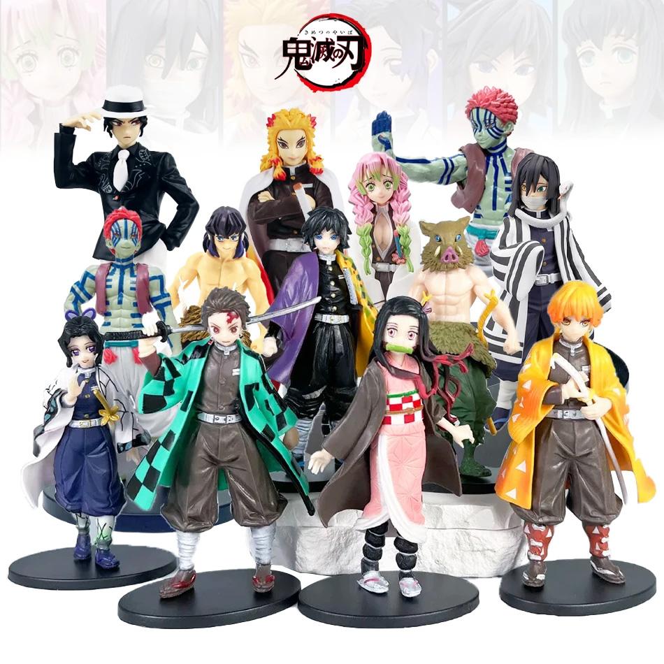 Аниме Demon Slayer Kimetsu no Yaiba фигурка Камадо Танджиро фигурка Agatsuma Zenitsu Nezuko Warrior ПВХ модель игрушки
