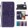 Butterfly Pattern Leather Flip Wallet Case For Motorola Edge 50 60 30 Fusion 40 Moto G62 G42 G32 G22 G72 G84 5G G53 G35 G82 G75 G73 G54 G55 G34 Cover