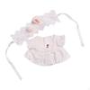 2Pcs Dolls Dress and Headband, Miniature Clothes Accs, Handmade Clothing Costume for 15-20cm Girl