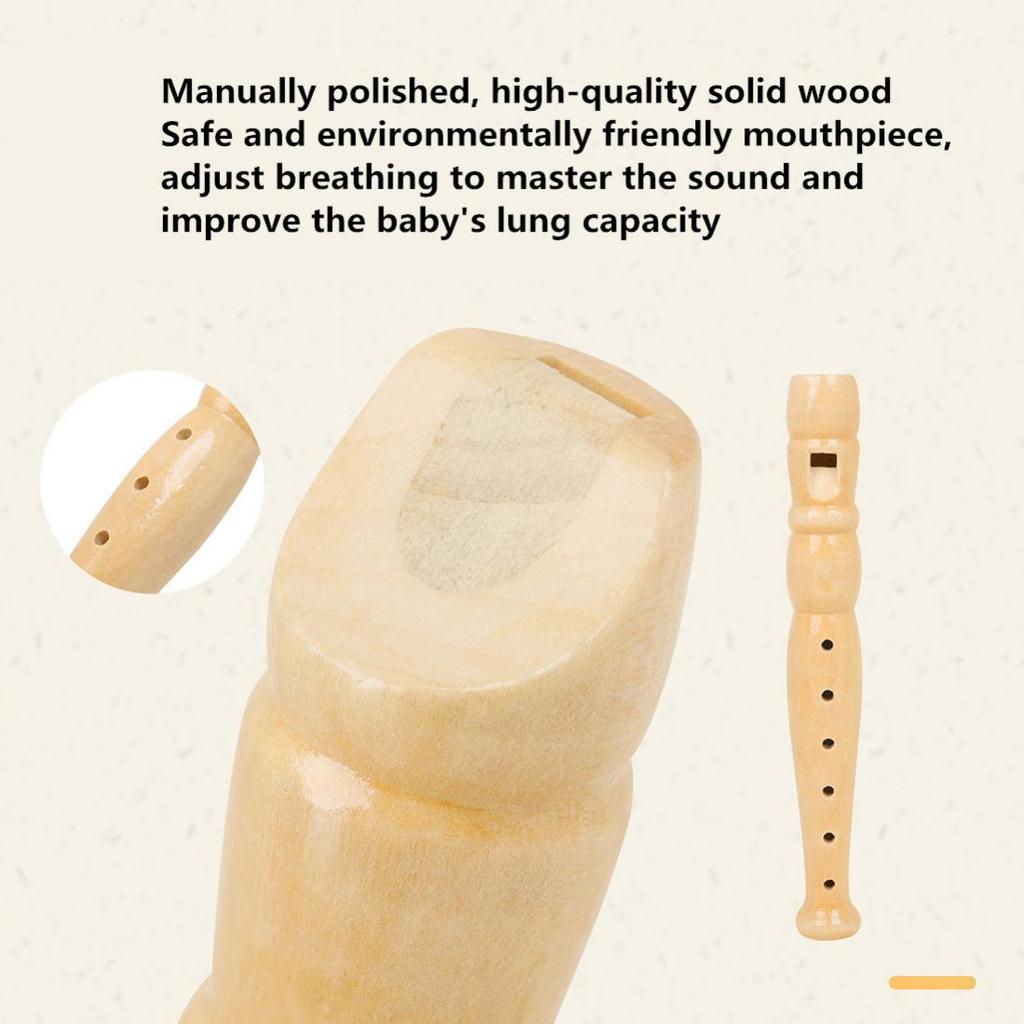 Деревянный блокфлейта сопрано с 6 отверстиями для детского музыкального образования. Отрегулируйте дыхание, чтобы освоить звук.