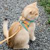 Cat Traction Rope Cute Vest Style Chest and Back Anti Slip, Kitten Velcro Safety Buckle, Pet Walking Rope
