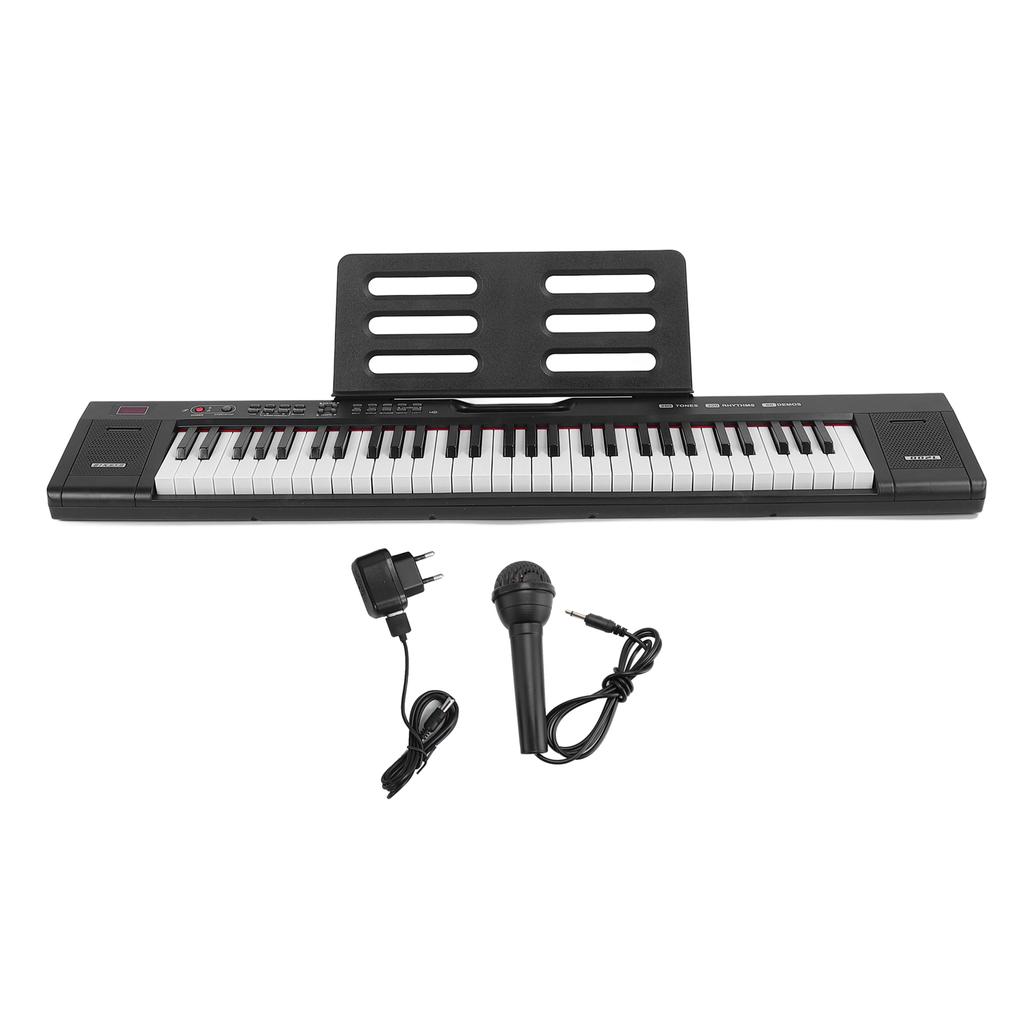 Цифровая клавиатура пианино 61 клавиша Богатые тембры и ритмы Портативное освещение Электронная клавиатура пианино