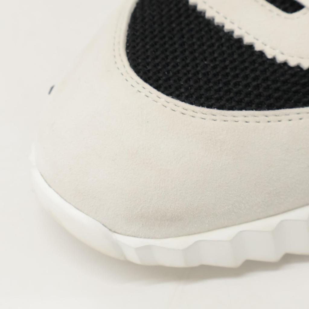 Hermes [Excellent Condition] H221177Z Bouncing Air Mesh X Ghost Skin Suede with H Logo Shoes 37 Noir / BlancUsed