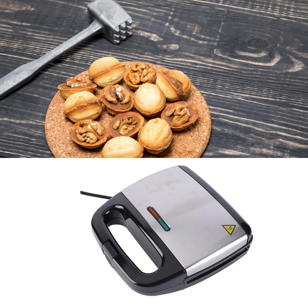 Mini Electric Walnut Cake Maker 12 Cake Troughs Automatic Nut Waffle Bread Machine Sandwich Iron Toaster Baking Breakfast Pan