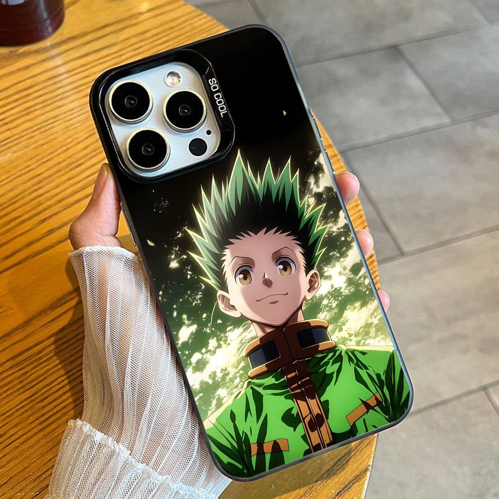 Чехол для телефона Gon Form Hunter-X-H для iPhone 16 17 15 14 12 13 Pro Max Черный Конфетный Матовый Ударопрочный Чехол