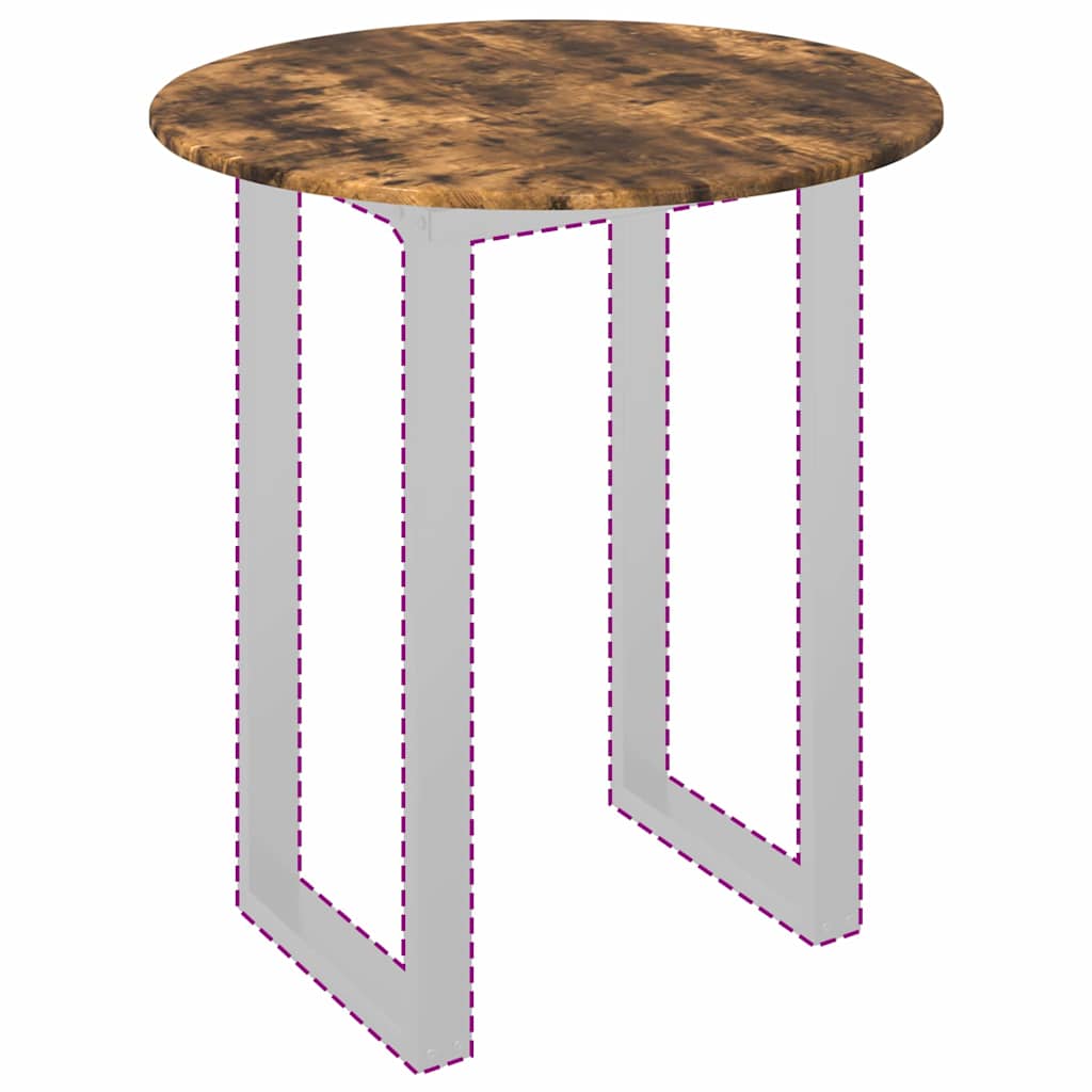 Tabletop Ø 80 x 1.5 cm Round Engineered Wood Smoked Oak
