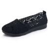 Women Breathable Mesh Single Shoes Ladies Lace Hollow Soft Sole Shoes Flat Pea Shoes Pregnant Comfortable Breathable Bean Shoes Footwear
