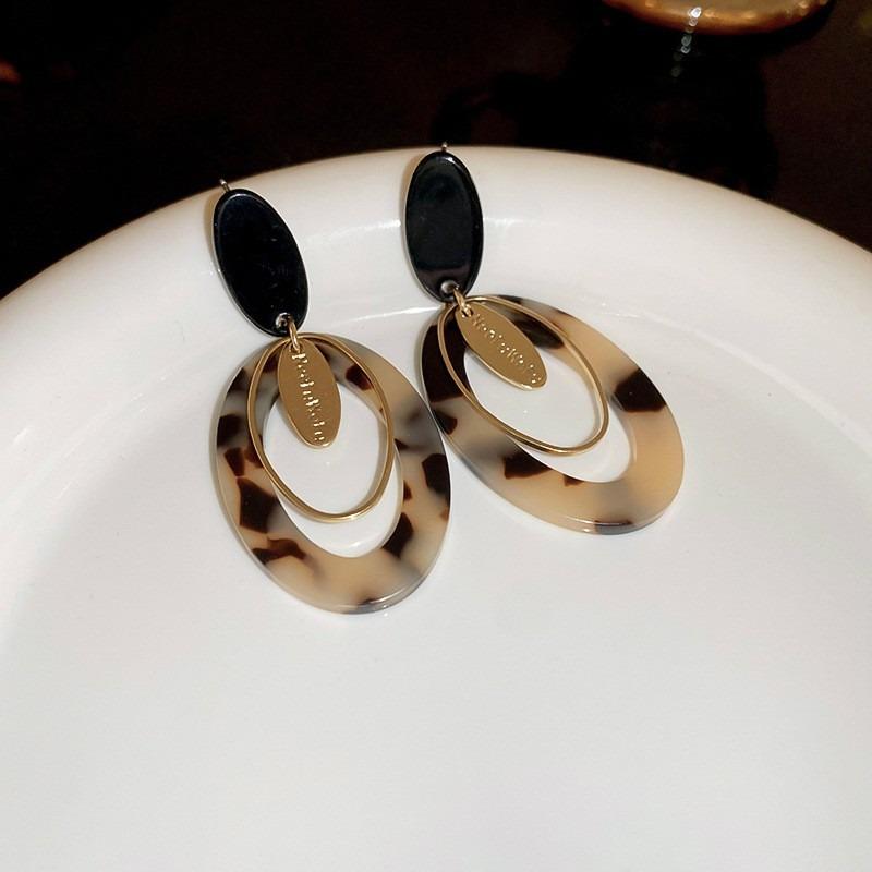 Геометрические серьги-пусеты из серебряной иглы и черного кристалла, нишевые универсальные серьги, темпераментные, легкая роскошь, премиальные серьги