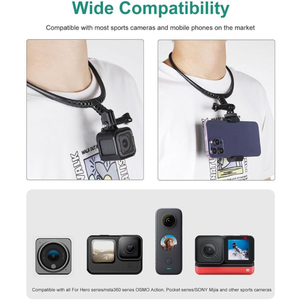 Adjustable Necklace Support Smart Phone Holder for Go Pro Hero/Insta360 Camera Accessories