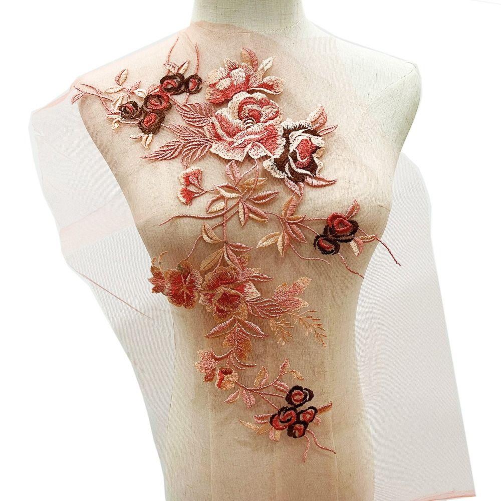 Элегантная одежда аппликация кружевная ткань нашивки на одежду цветы вышитые нашивки шитье