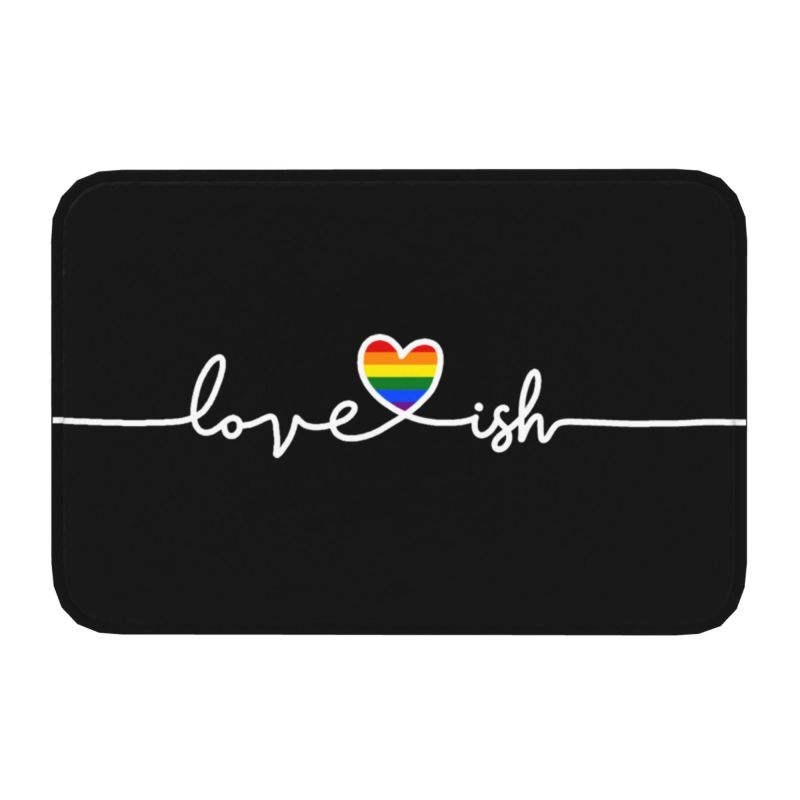 Gay Pride Flag Drip Doormat Anti-Slip Bathroom Kitchen Mat Living Room Floor Door Entrance Carpet Rug