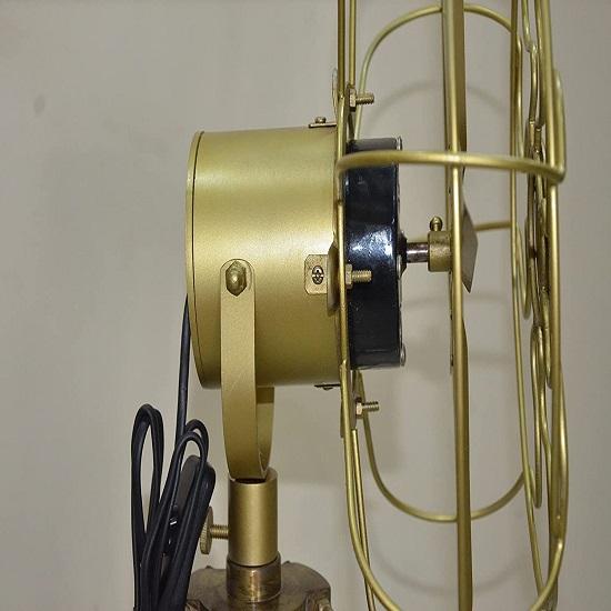 Антикварный напольный веер ручной работы Королевский военно-морской веер с коричневой деревянной подставкой