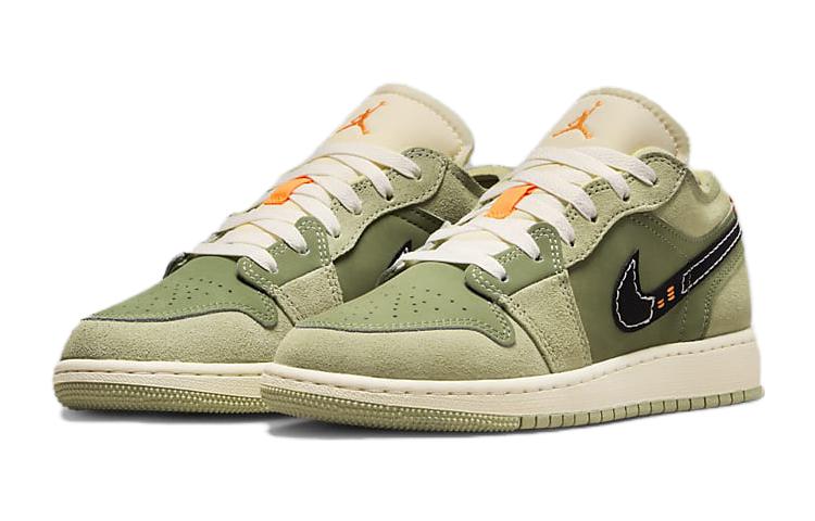 Jordan 1 Низкий SE Небесно-Зеленый Светло-Оливковый GS FD9092-300