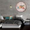 12 Inch Quartz Wall Clock Battery Operated Retro Wall Clock Colorful Wooden Wall Clock  For Home