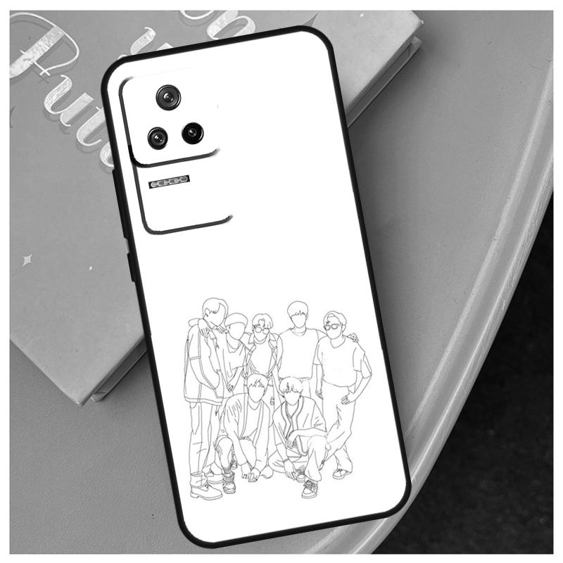 Корейская мода K-pop группа Чехол для POCO F5 X5 X3 Pro F3 F4 X4 GT M4 M5 Задняя крышка для Xiaomi 12 Lite 11 13 11T 12T Pro