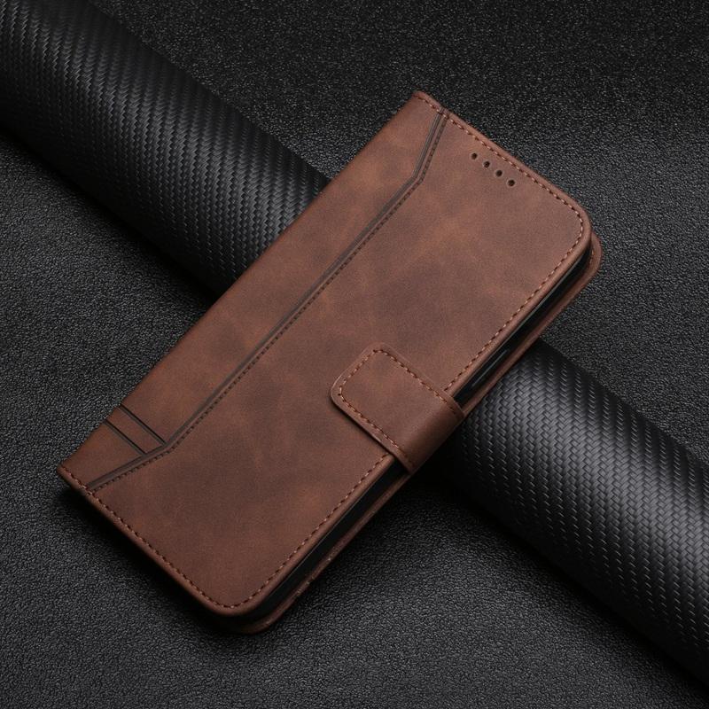 Anti-Fingerprint Matte Leather Wallet Case for Moto LG Nokia Sony Card Holder Flip Cover for Google OPPO OnePlus VIVO Handstrap Phone Case