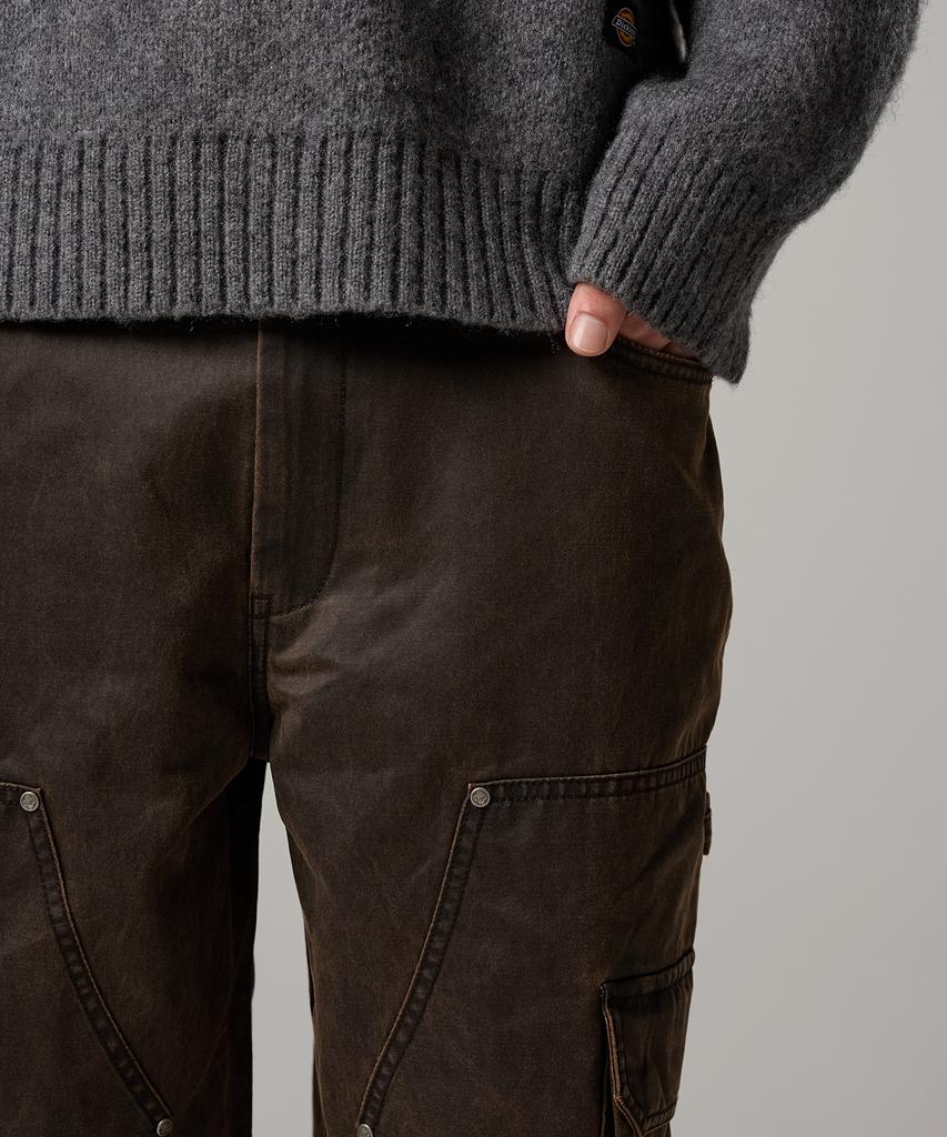 Dickies Брюки-карго из плотного хлопка с двойными коленями, темно-коричневые