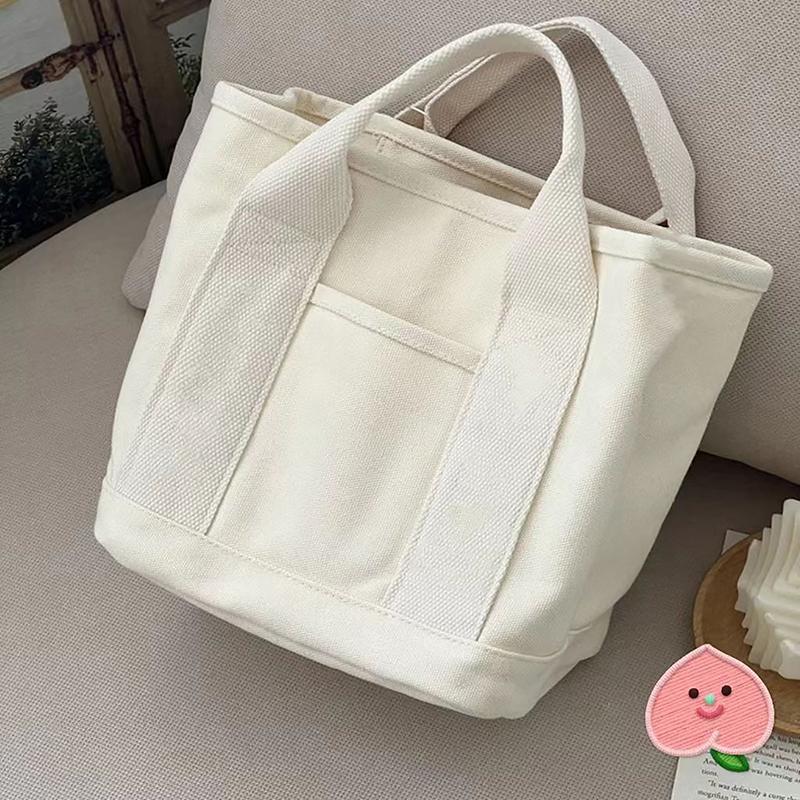 1 шт. мультяшный кролик морковка женская сумка холщовая женская сумка-тоут портативная большая вместимость многокарманная сумка для обеда