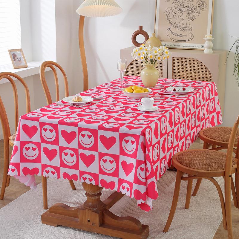 Скатерть 1шт водонепроницаемая и жиростойкая обеденная столовая обитая полиэфирной тканью