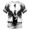 Fashionable 2pac Pattern 3D Printed Hip-hop Men's Clothing Summer Casual Fashion Round Neck Top Street Trend Harajuku Short Sleeved T-shirt