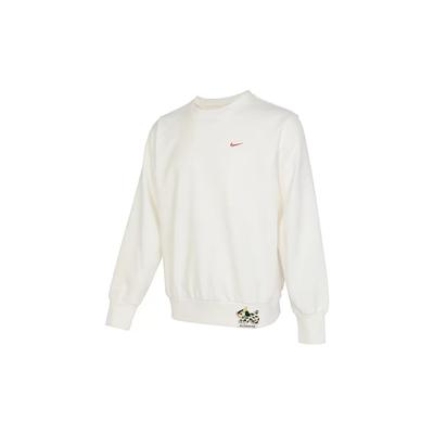 Nike Повседневный милый логотип питомца, вышитый спортивный теплый свитшот с круглым вырезом и длинным рукавом, мужской свитшот белый HF1115-100(TEAM702-BAYBAY-DOG)