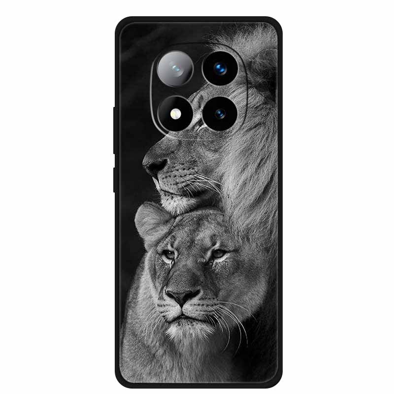 Чехол для Redmi Note 14 Pro+ Животные Мягкий силиконовый ТПУ Чехлы для телефона Задняя крышка Для Redmi Note 14 Pro Plus 5G Волк Ударопрочный Capa