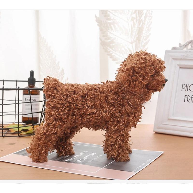 Имитация реалистичной плюшевой собаки Тедди, кукла, игрушка, украшение для дома, гостиная, кабинет, поделки