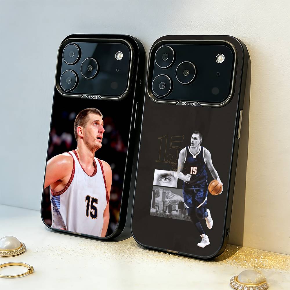БАСКЕТБОЛ Н-Никола Й-Йокич НЙ Чехол для телефона для iPhone17,16,15,14,13,12,11,Pro,MAX Серый Матовый Силиконовый Черный Чехол