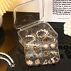 Clear Jewelry Storage Box with 2 Layers and Multiple Compartments for Earrings, Rings, Necklaces and Bracelets
