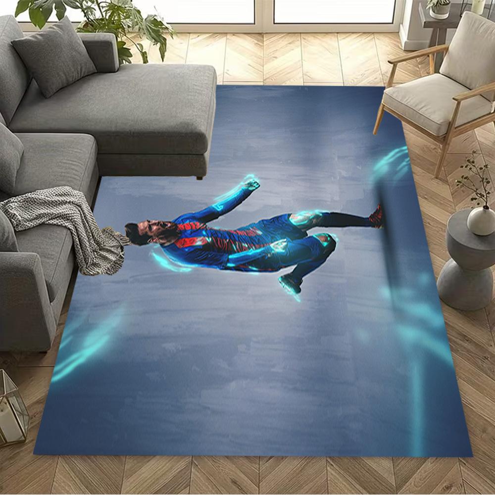 Dynamic Soccer Legend Action Carpet Suitable for Game Room Balcony Outdoor Decorate room Anti-slip Rug Decorate Offices