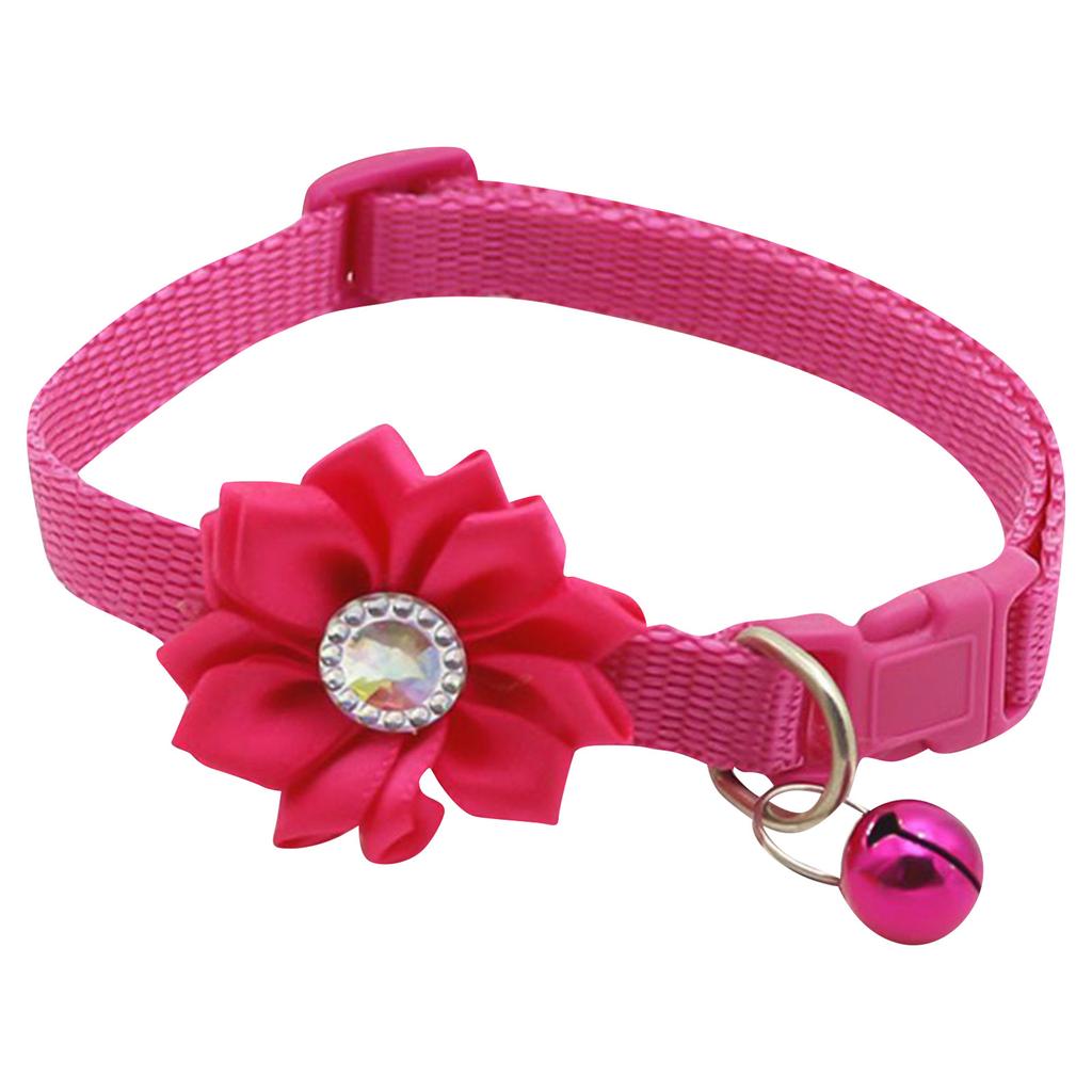 Pet Dog Collar Bell Flower Necklace Collar For Small Dog Puppy Buckle Dog Collar Bell Flower Pet Supplies Dog Accessories