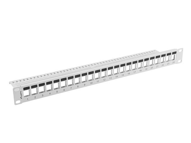 Lanberg PPKS-1024- 24 port 1U 19" patch panel for keystone modules gray