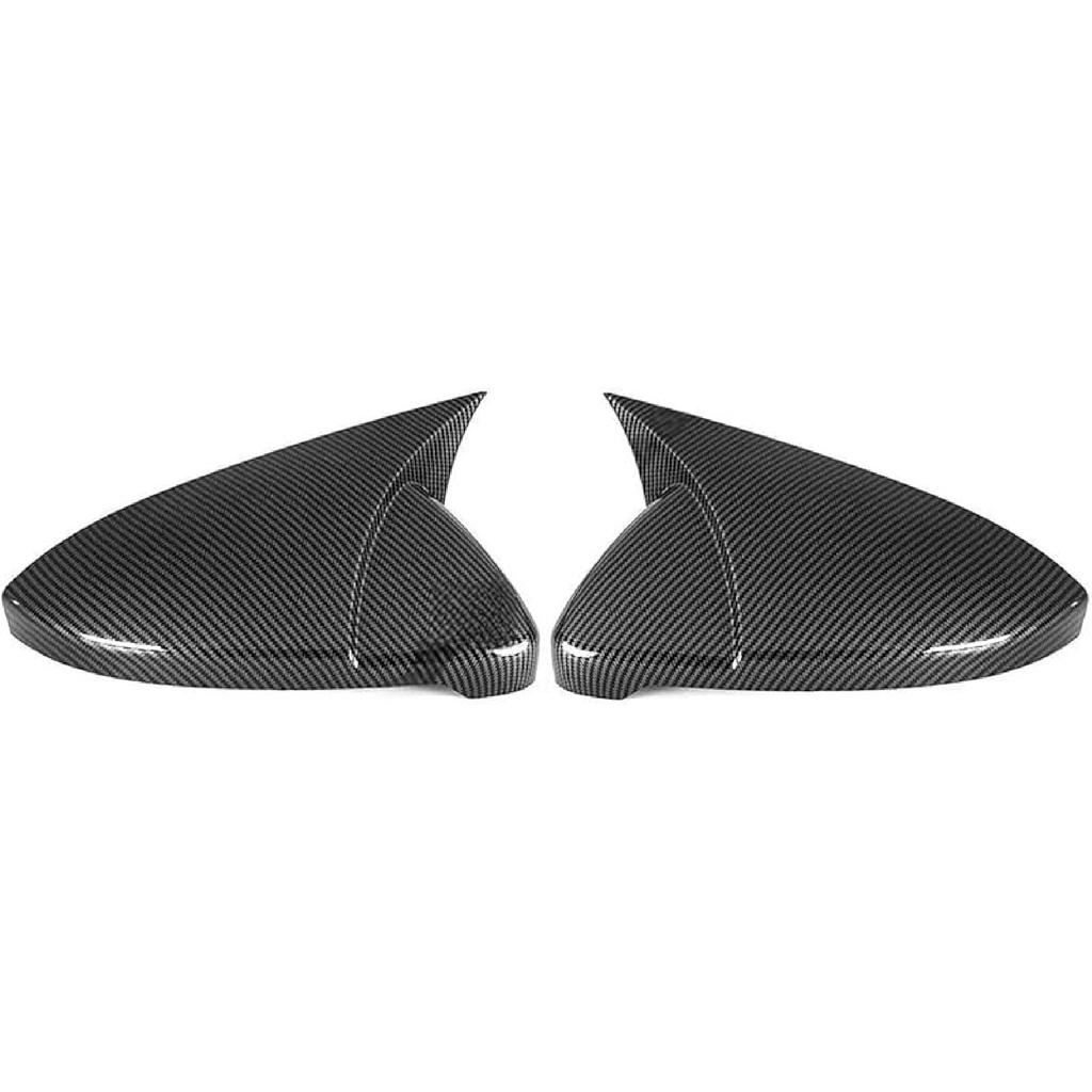 2Pcs Mirror Covers Caps Rear View Mirror Case Cover Accessories Gloss Black ABS Compatible For VW Jetta MK7 S/SE/SEL/GLI/R-LINE 2019-2022(Gloss