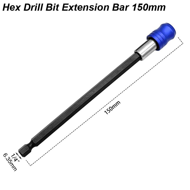 Quick Release Screwdriver Drill Bit Extension Magnetic 1/4 Head Transfer Lever Selflocking Adapter Rod for Electric Power Drill