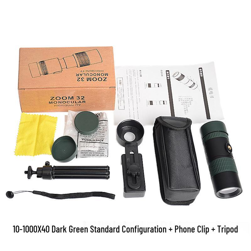 Universal Hawk 10-300x40 Variable Zoom HD Monocular Telescope for Mobile Photography