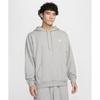 Nike Клубный флисовый свободный пуловер с капюшоном из французского терри M Темно-серый меланжевый светло-дымчатый серый белый Hj1817 063