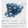Washed Denim Flat Cap With Floral Print Distressed Holes - Sun Protection Hat Women Streetwear Hip Hop Style