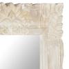 Mirror White 80x50 cm Solid Mango Wood