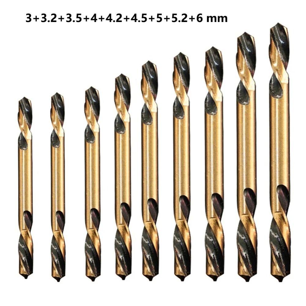6Pcs Power Tool Twist Auger Drill Bit Set HSS Hole Opener Portable Double Ended Drill Bits