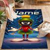 Looney Taz Art Personalized Name Carpet Design for Decorate room Entryway Study room Balcony Anti-slip Rug Anime Office Decor