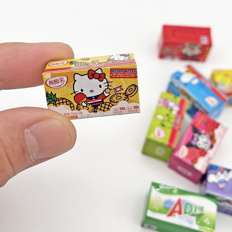 8/10 шт. миниатюрный кукольный домик имитация ящика для молока супермаркет магазин еды мини-коробка для напитков для кукольных аксессуаров игрушка