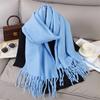 Luxury 2 Colours Cashmere Scarf Women Autumn Winter Shawl Pashmina Handkerchief Lady Pareo Soft Outdoor Windproof Travel Bufanda