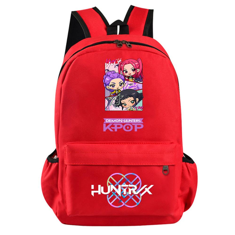 Anime Cartoon K-Pop Demon Hunters Printed Backpack for Teenager Student Girl Boy Bookbag Schoolbag Women Large Capacity Waterproof Travel Bag Gift